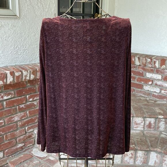 EUC J Jill Stretch Long Sleeves Scoop Neck Long Line Top Size L - Picture 3 of 10